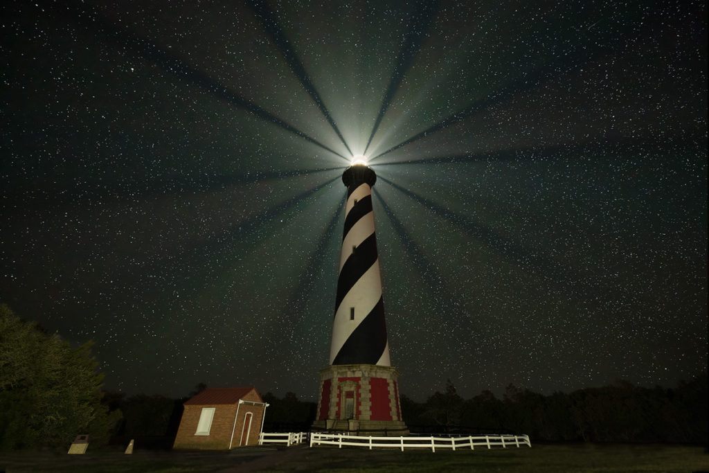 Cape Hatteras Lighthouse at night