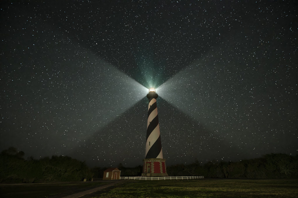 Cape Hatteras Lighthouse, Horizontal light beam